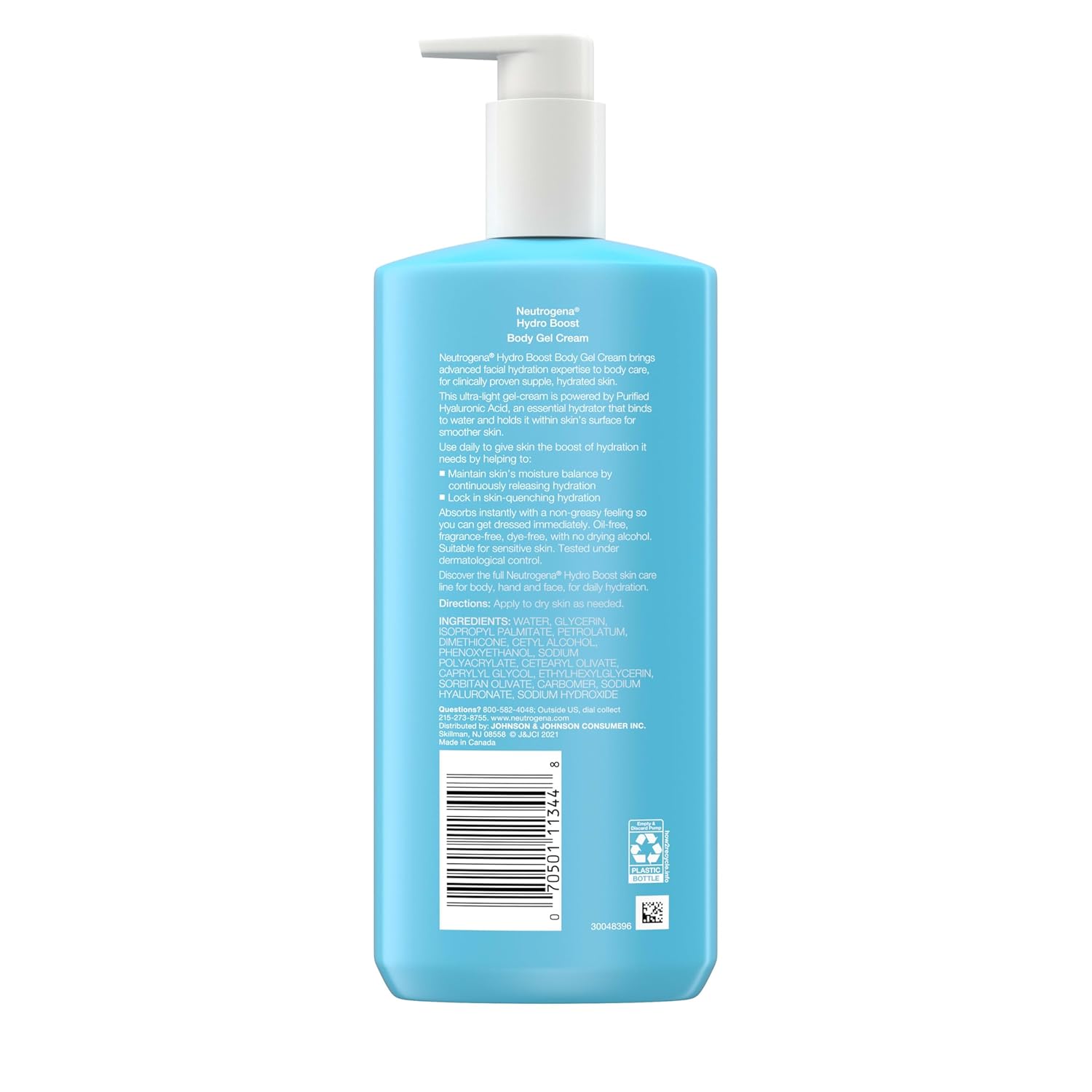 Neutrogena Hydro Boost Hyaluronic Acid Body Moisturizer – Calming Fragrance-Free Lotion for Mindful Morning and Evening Skincare Routines