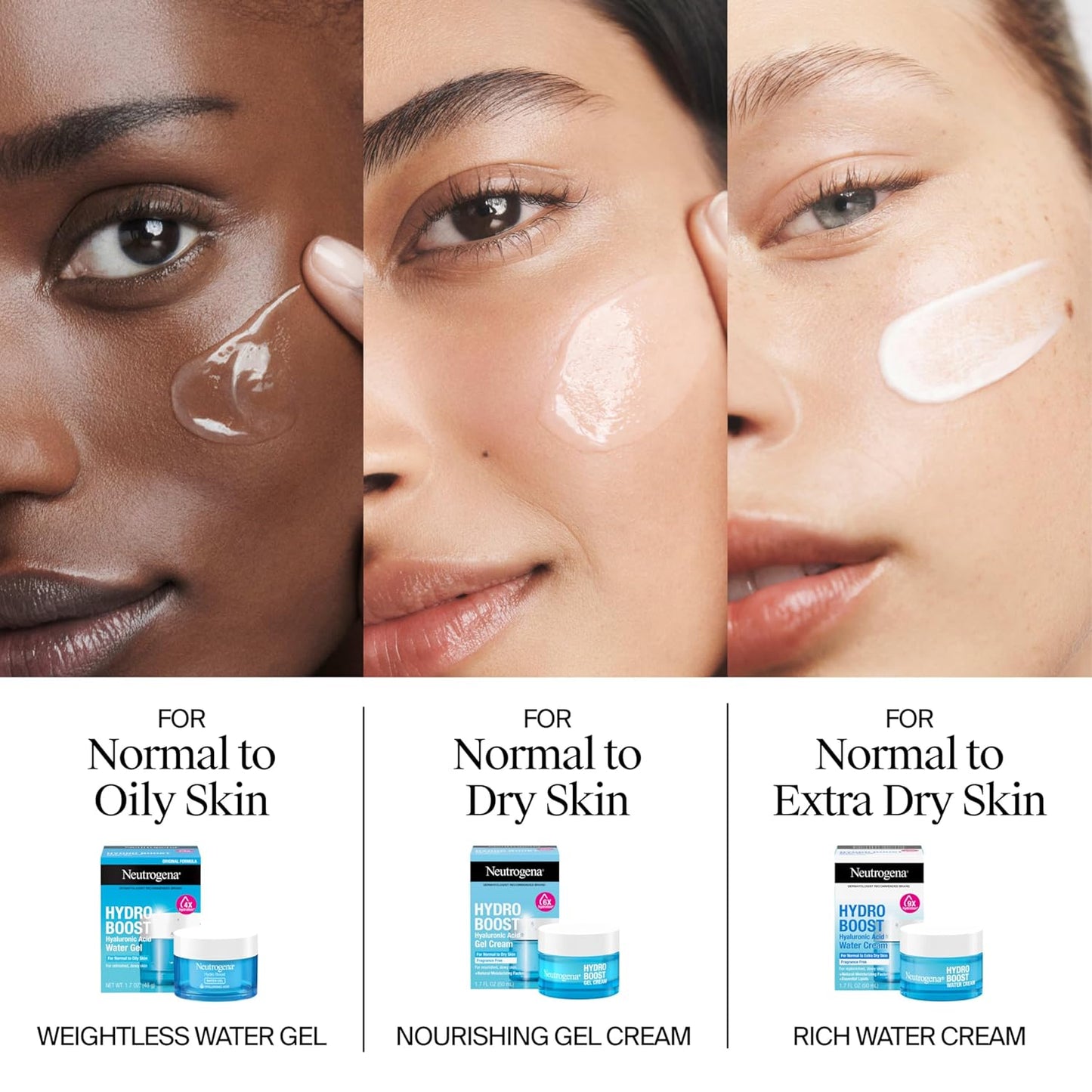 Neutrogena Hydro Boost Hyaluronic Acid Moisturizer and Foaming Gel Cleanser Duo – Mindful Evening Self-Care Routine for Dry Skin