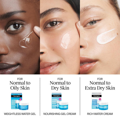 Neutrogena Hydro Boost Hyaluronic Acid Moisturizer and Foaming Gel Cleanser Duo – Mindful Evening Self-Care Routine for Dry Skin