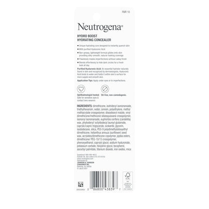 Neutrogena Hydro Boost Hydrating Concealer – Gentle, Non-Irritating Makeup for Sensitive Eye Care