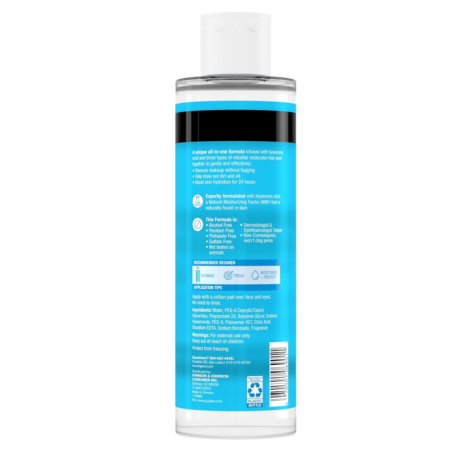 Neutrogena Hydro Boost Micellar Water with Hyaluronic Acid – Eye-Safe Makeup Remover for Contact Lens Wearers, Gentle Cleanser