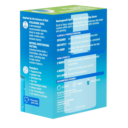 Neutrogena Hydro Boost Ultra Hydrating Serum – Thoughtful Birthday Gift for Her, Everyday Glow Skincare Essential
