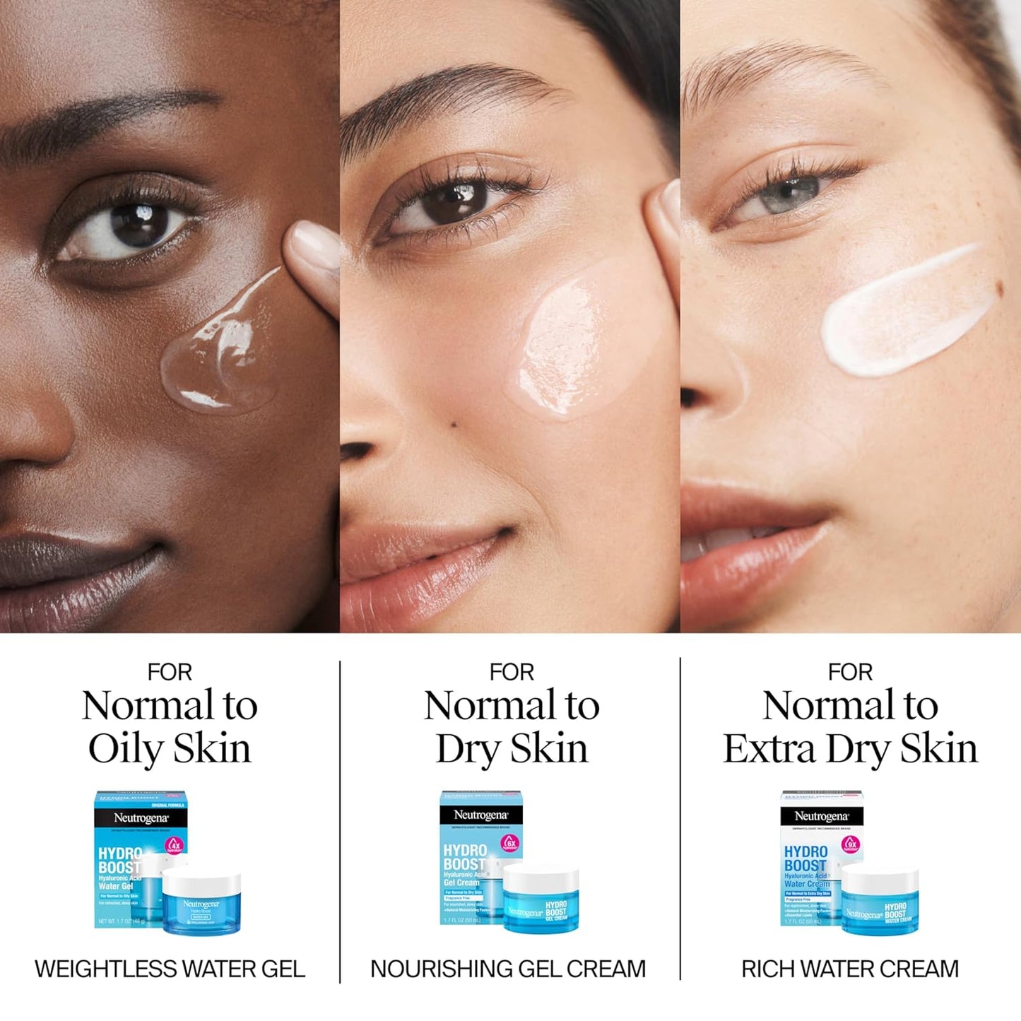 Neutrogena Hydro Boost Water Cream Bundle – Stress-Relief Nighttime Moisturizer for Dry, Sensitive Skin