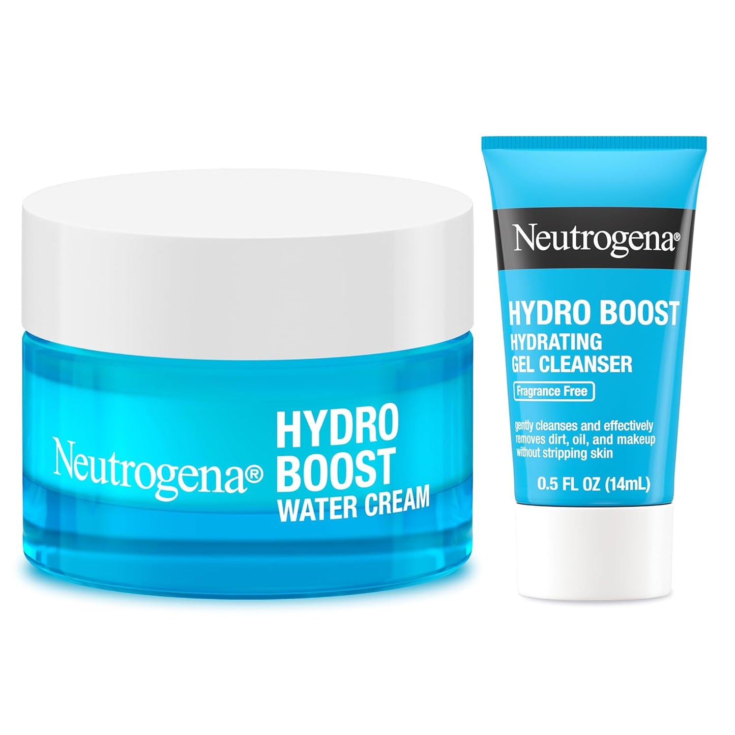 Neutrogena Hydro Boost Water Cream Bundle – Stress-Relief Nighttime Moisturizer for Dry, Sensitive Skin