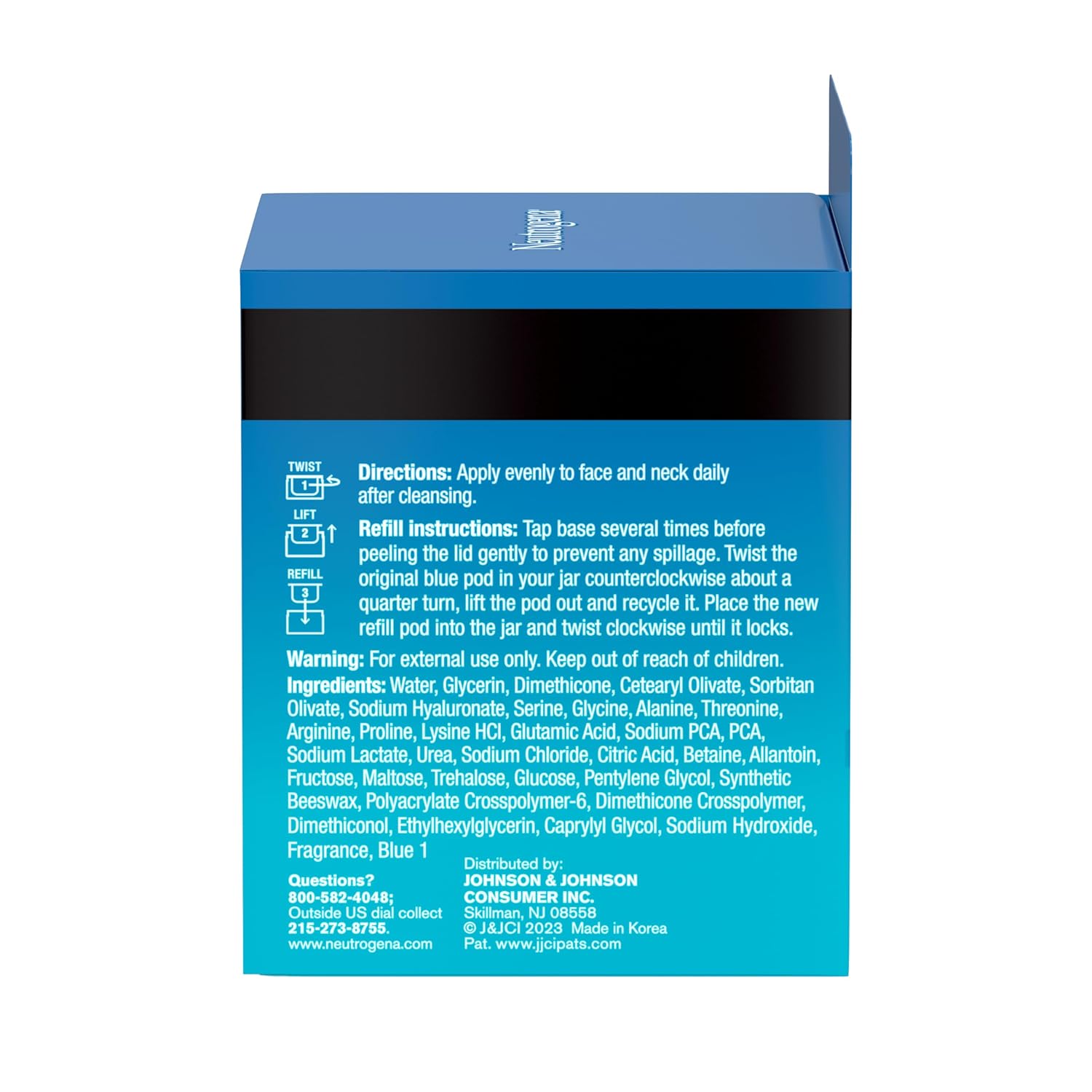 Neutrogena Hydro Boost Water Gel Refill – Cooling Hydration Step for Calming Nightly Self-Care