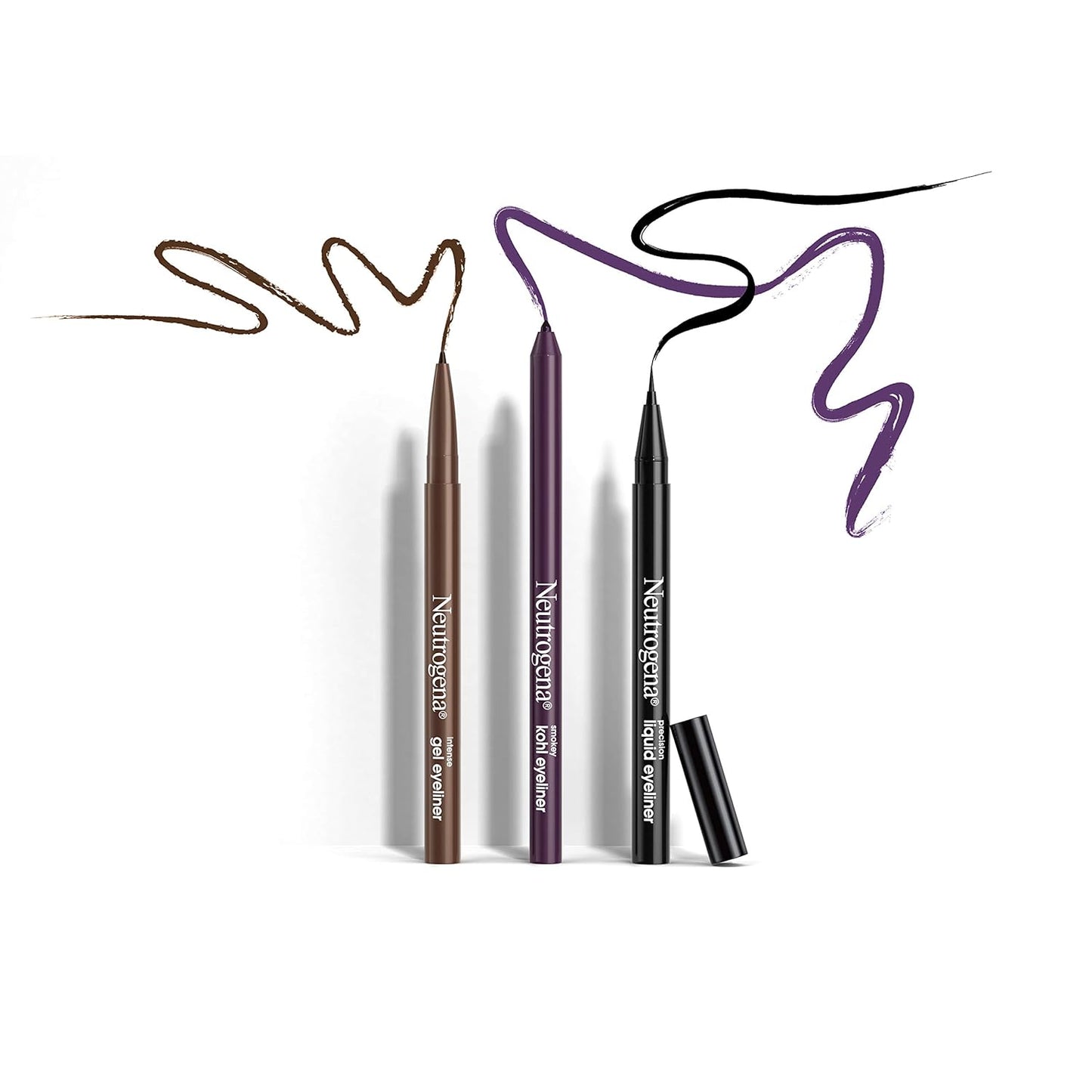 Neutrogena Intense Gel Eyeliner – Clean Beauty Staple for a Capsule Makeup Kit, Single-Stroke Pigment