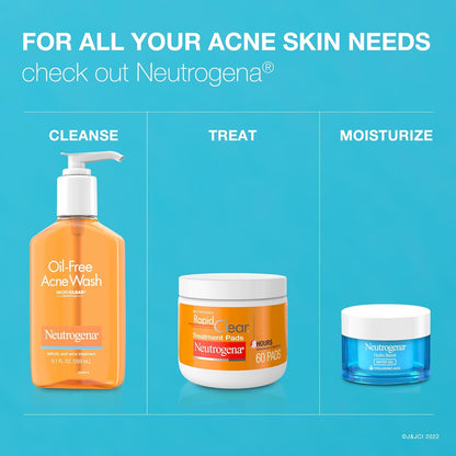Neutrogena Oil-Free Acne Face Wash – Streamlined Salicylic Acid Cleanser for a Clean Vanity Counter
