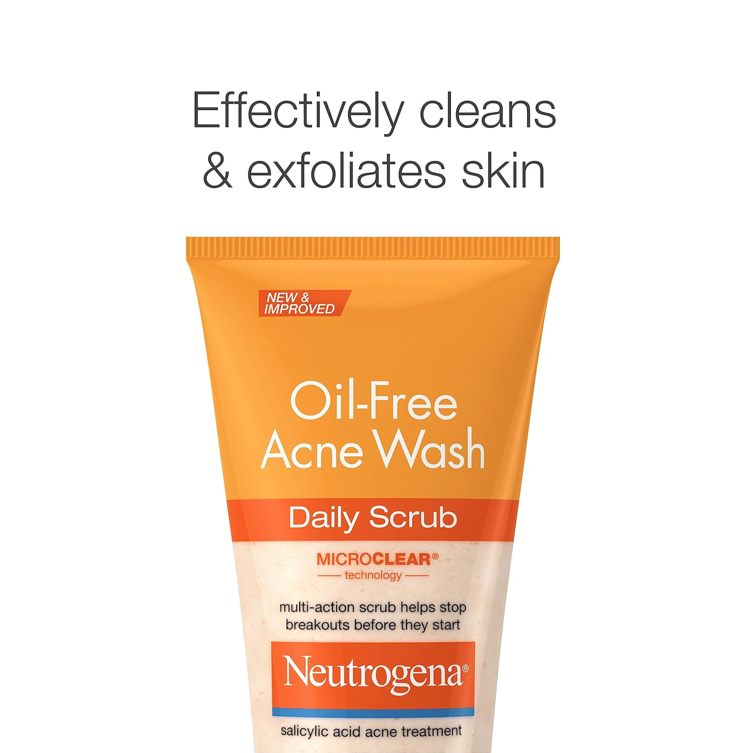 Neutrogena Oil-Free Acne Face Wash with 2% Salicylic Acid – Thoughtful Skincare Gift for Teens and College Students
