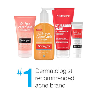 Neutrogena Oil-Free Acne Stress Control Power-Clear Scrub – Dermatologist-Recommended 2% Salicylic Acid Daily Wash for Clearer Skin, 4.2 fl. oz