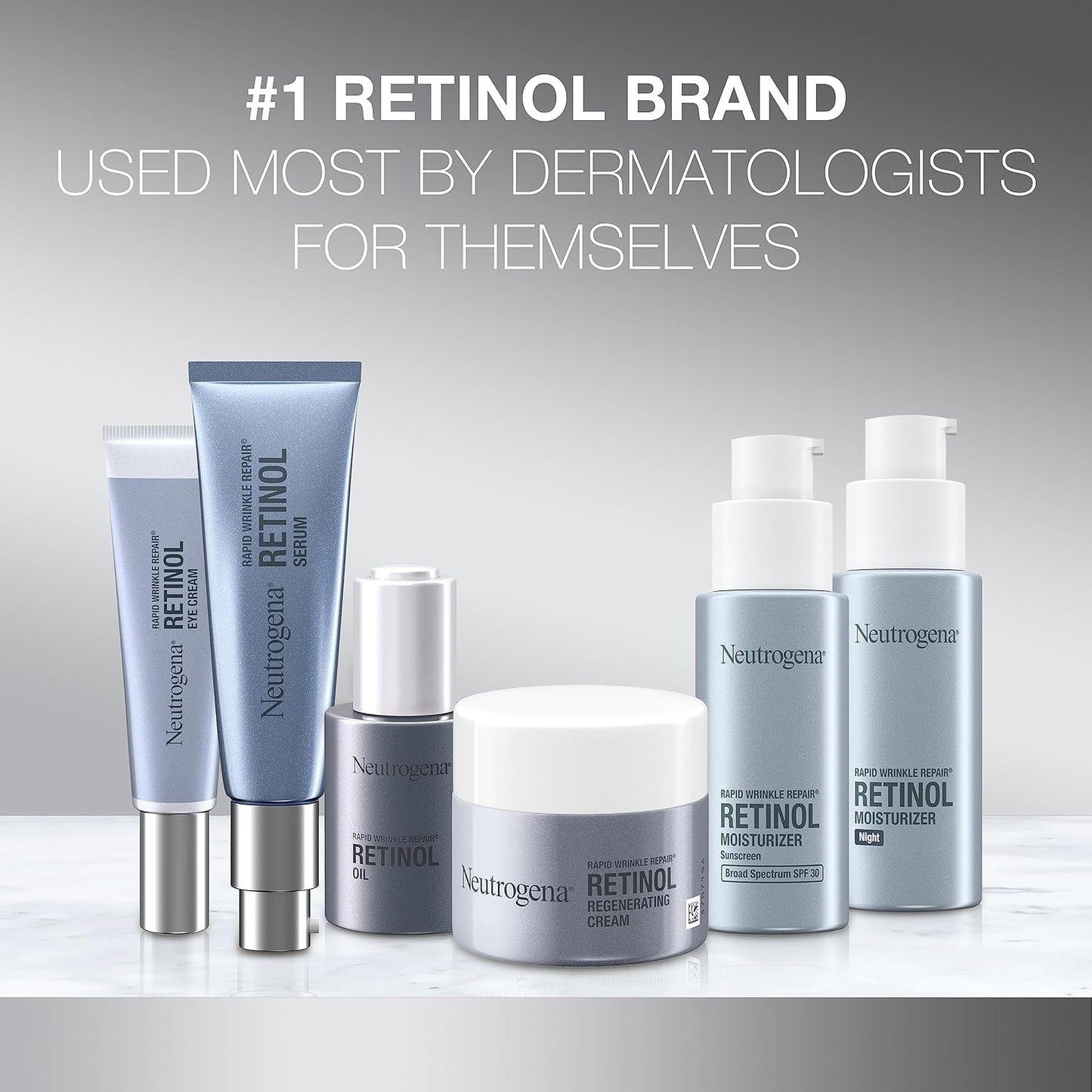 Neutrogena Rapid Wrinkle Repair Retinol Face Oil – Mindful Anti-Aging Treatment for the Bathroom Vanity, Renews Dull Skin Overnight