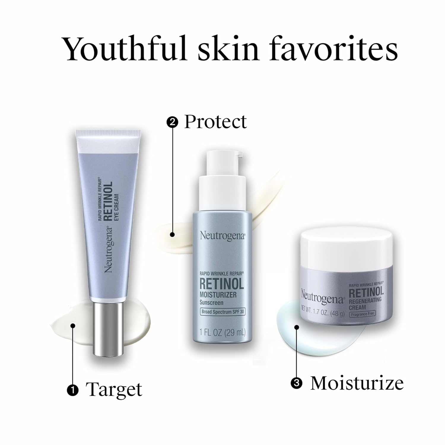Neutrogena Retinol Face Cream with Hyaluronic Acid and SPF 30, Spa-Like Daily Moisturizer for Mindful Self-Care