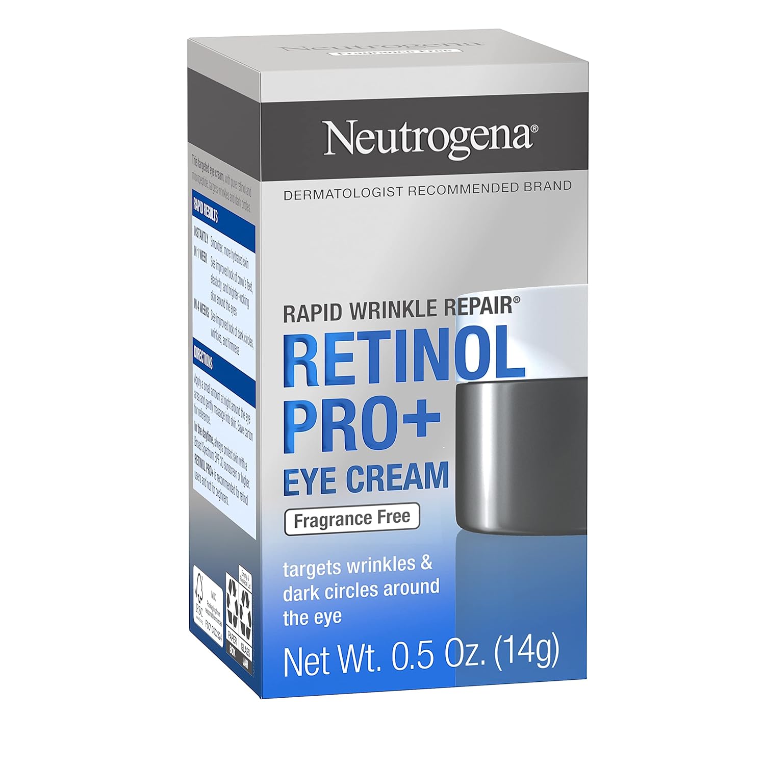 Neutrogena Retinol Pro+ Anti-Wrinkle Eye Cream – Mindful Bedtime Skincare for Crow's Feet & Dark Circles