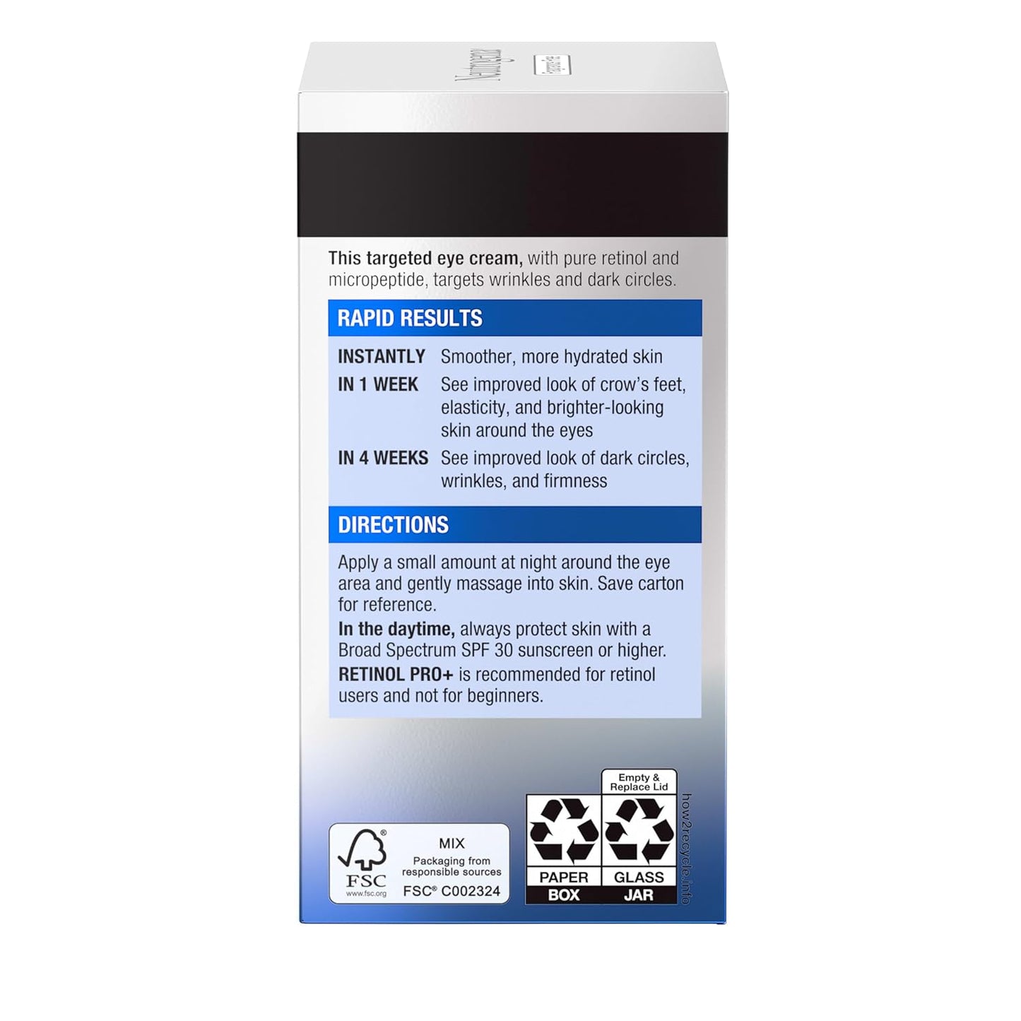 Neutrogena Retinol Pro+ Anti-Wrinkle Eye Cream – Mindful Bedtime Skincare for Crow's Feet & Dark Circles