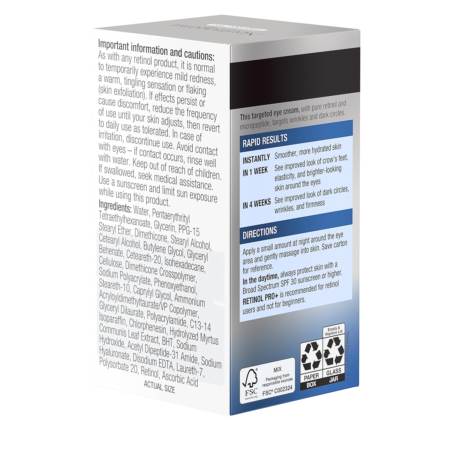 Neutrogena Retinol Pro+ Anti-Wrinkle Eye Cream – Mindful Bedtime Skincare for Crow's Feet & Dark Circles