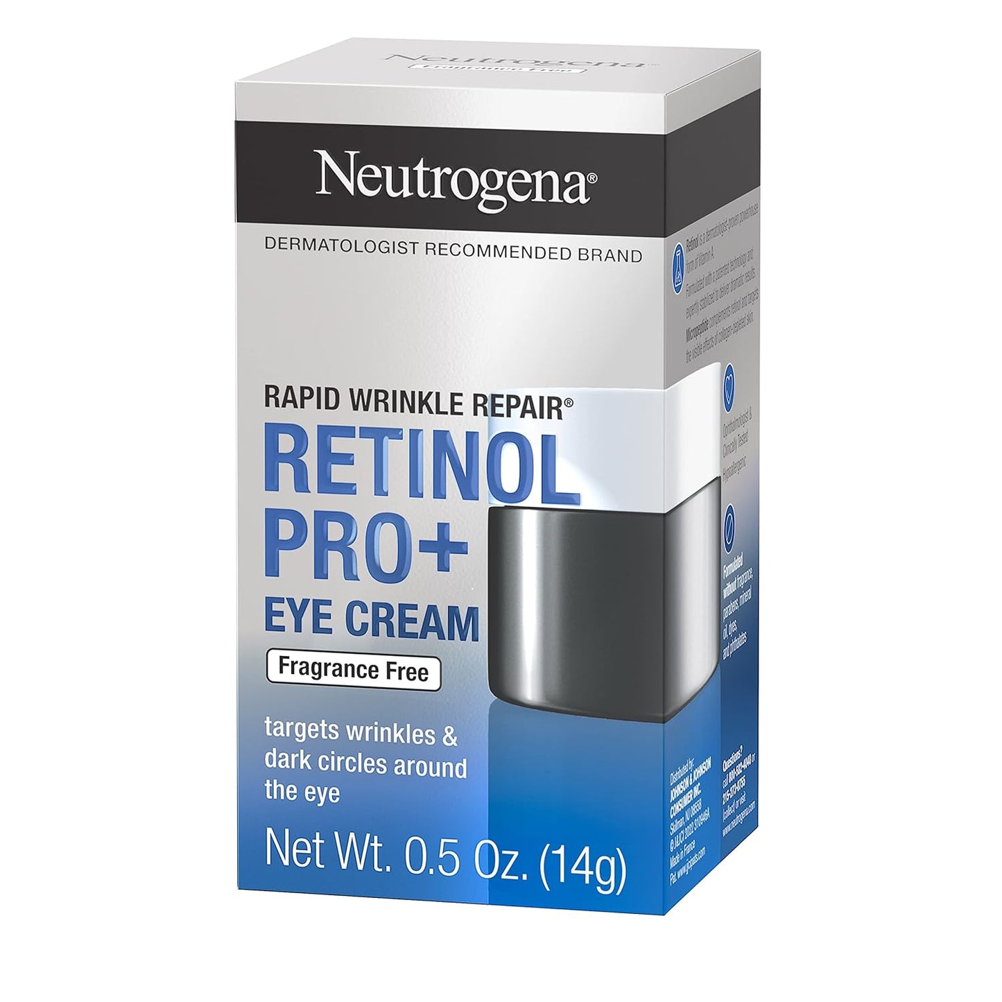 Neutrogena Retinol Pro+ Anti-Wrinkle Eye Cream – Mindful Bedtime Skincare for Crow's Feet & Dark Circles