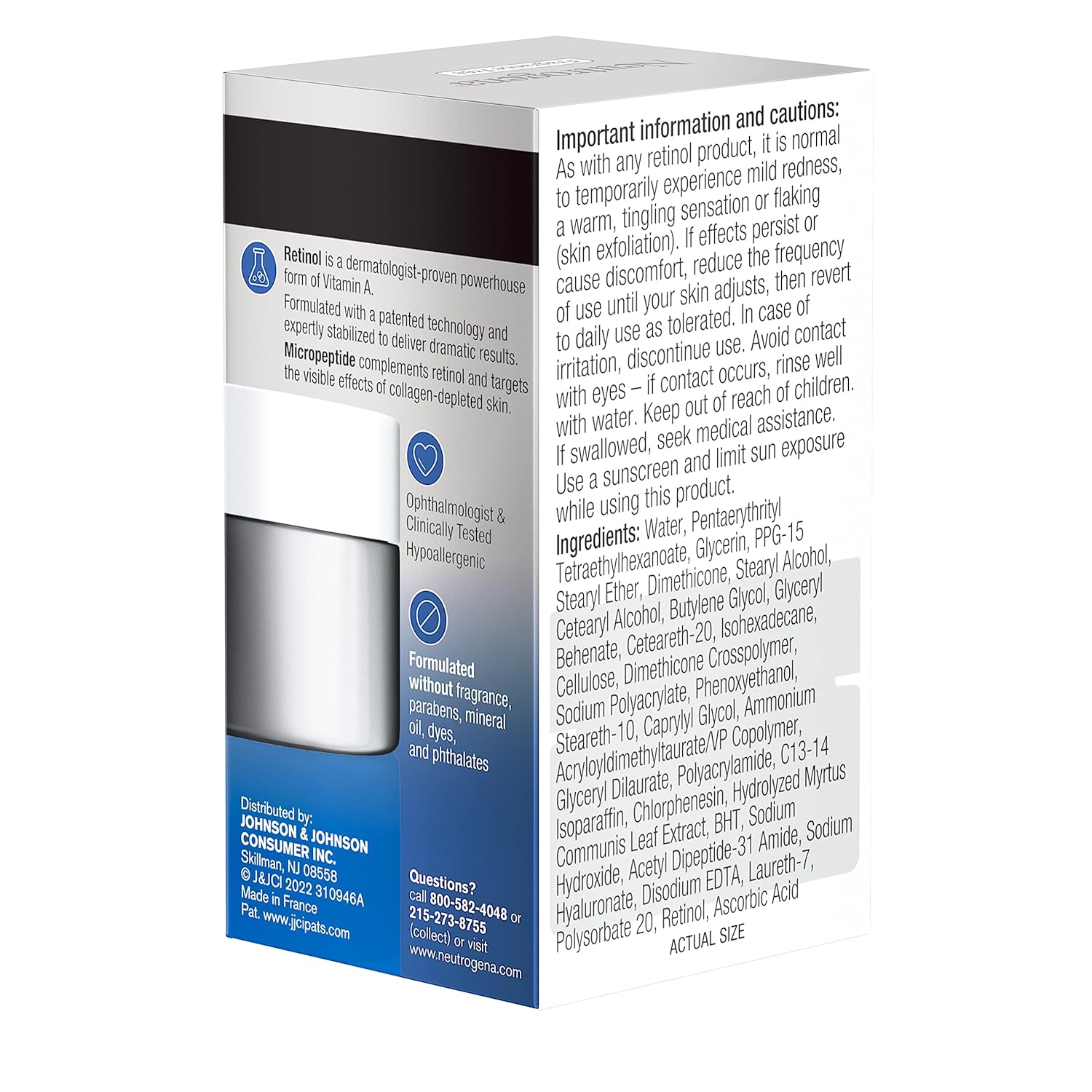 Neutrogena Retinol Pro+ Anti-Wrinkle Eye Cream – Mindful Bedtime Skincare for Crow's Feet & Dark Circles