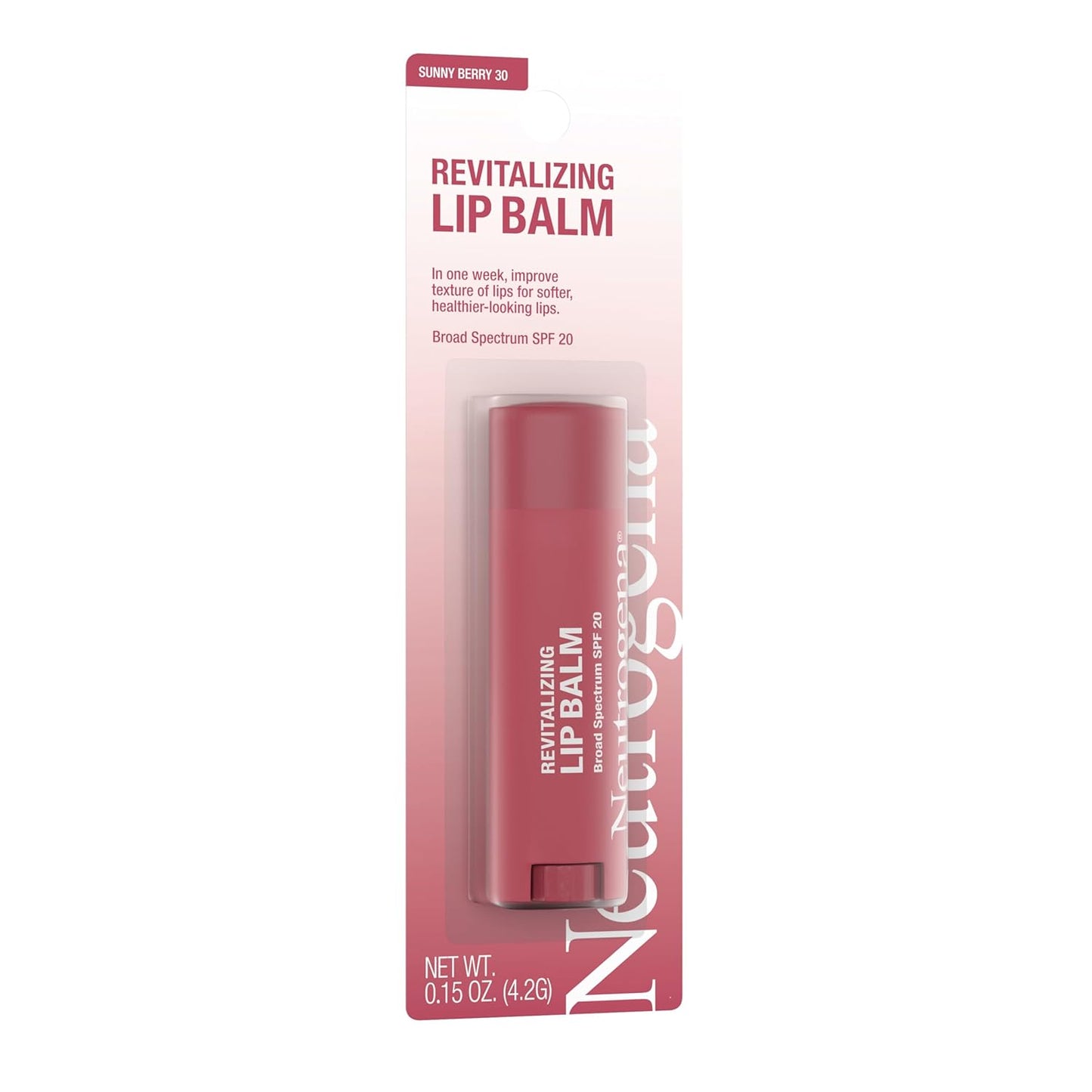 Neutrogena Revitalizing Tinted Lip Balm SPF 20 – Clutter-Free Vanity Essential for Lip Care and Color