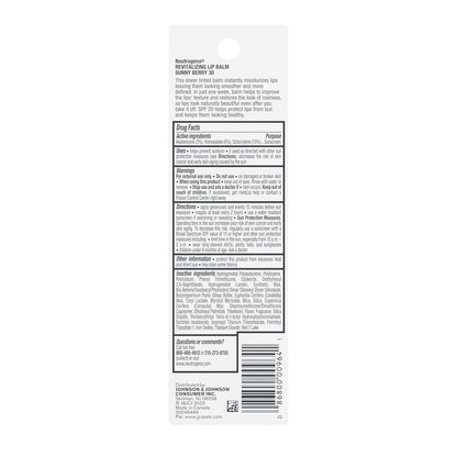 Neutrogena Revitalizing Tinted Lip Balm SPF 20 – Clutter-Free Vanity Essential for Lip Care and Color