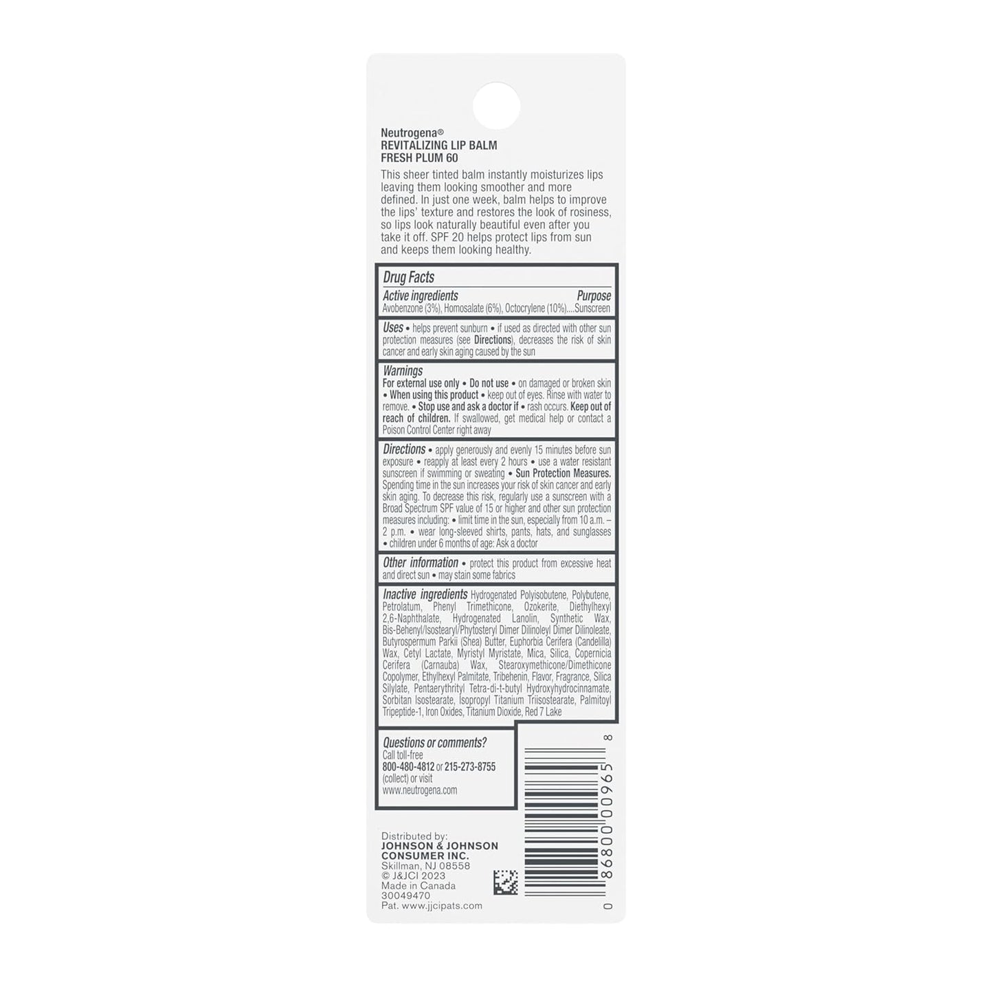 Neutrogena Revitalizing Tinted Lip Balm SPF 20 – Thoughtful Birthday Gift for Her with Skincare and Sun Protection