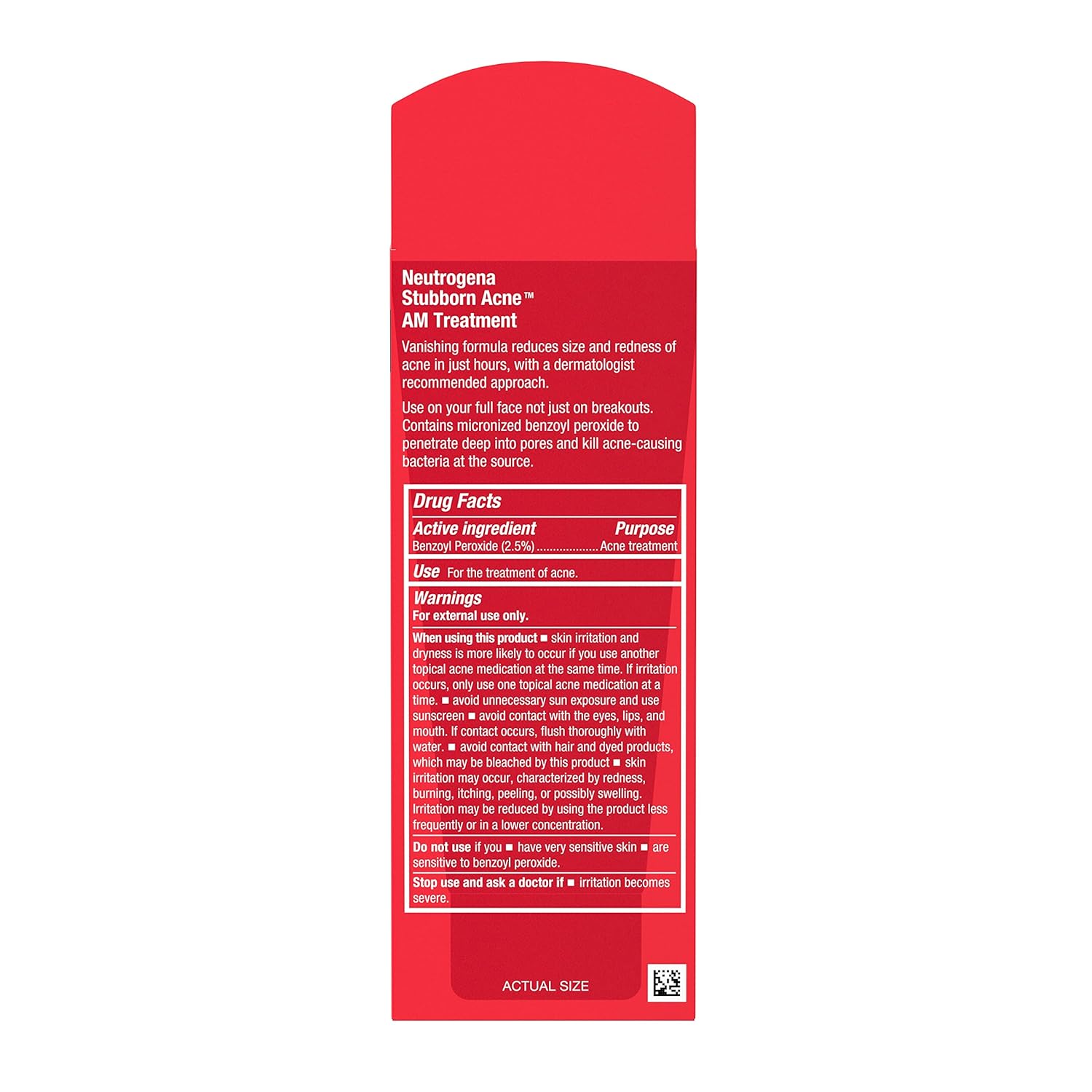 Neutrogena Stubborn Acne AM Treatment – Fast-Acting Daytime Acne Spot Treatment, Visible Results in 4 Hours