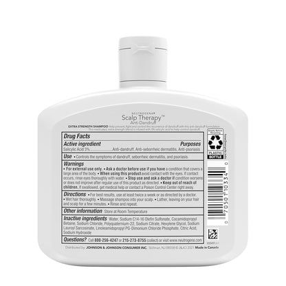 Neutrogena T/Sal Anti-Dandruff Shampoo – Single-Bottle Solution for Dandruff, Seborrheic Dermatitis and Scalp Psoriasis, 12 fl. oz
