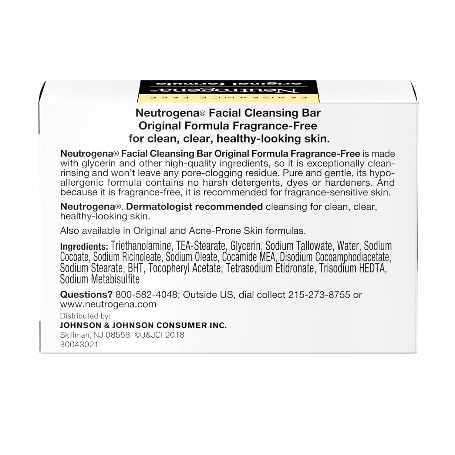 Neutrogena Transparent Glycerin Cleansing Bar – Mindful Morning Self-Care Bar Soap for a Calm, Hypoallergenic Daily Cleanse