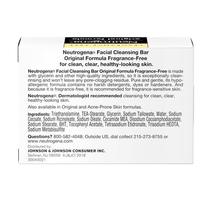 Neutrogena Transparent Glycerin Cleansing Bar – Mindful Morning Self-Care Bar Soap for a Calm, Hypoallergenic Daily Cleanse