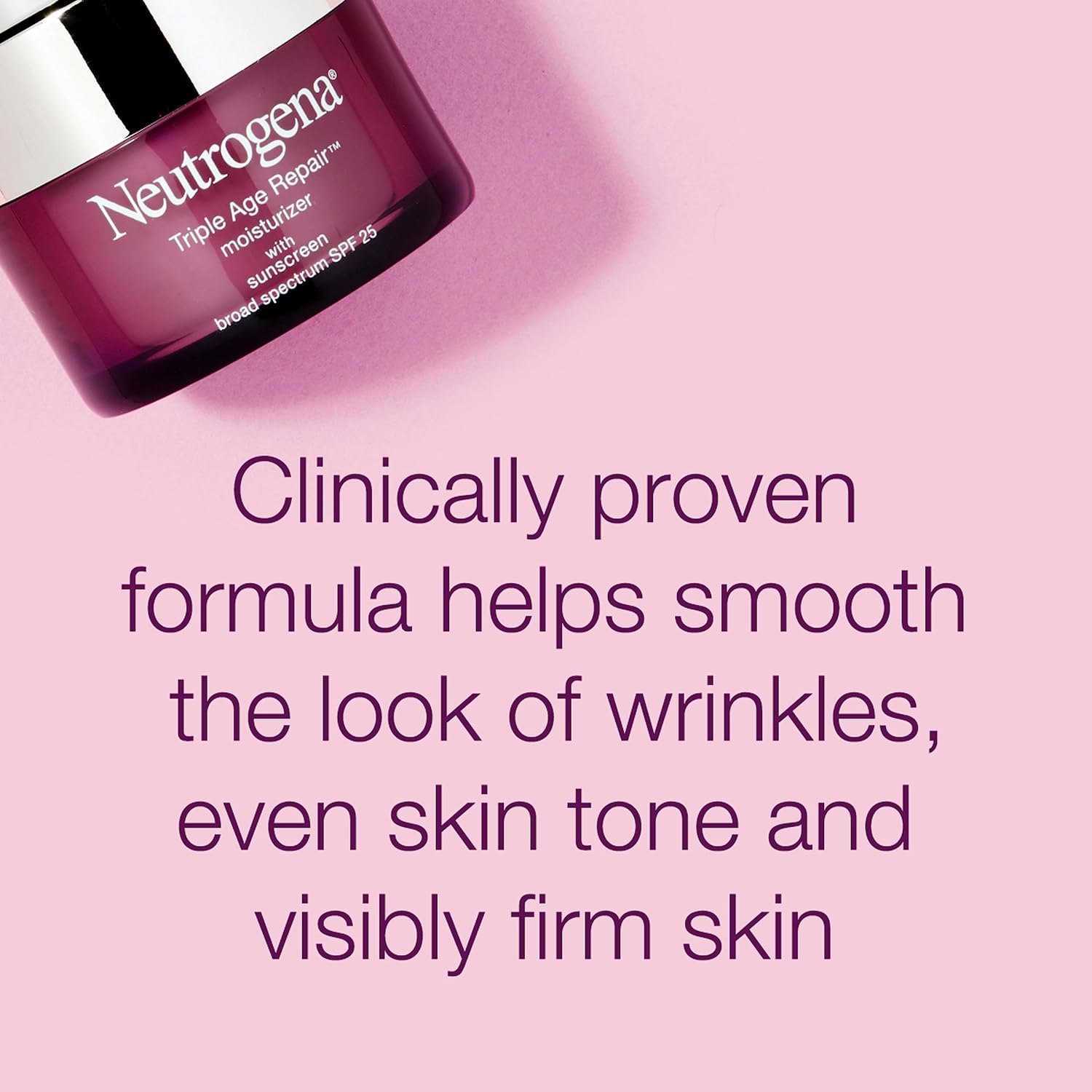 Neutrogena Triple Age Repair Face Cream - Premium Anti-Aging Treatment with Hexinol, Vitamin C, and Broad-Spectrum SPF 25