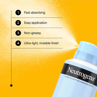 Neutrogena Ultra Sheer Body Mist Sunscreen Spray SPF 70 – Lightweight SPF for Acne-Prone and Oily Skin, Non-Comedogenic Daily Defense, 5 oz Pack of 3