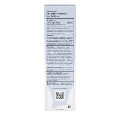 Neutrogena Ultra Sheer Invisible Gel SPF 40 – 80-Minute Water-Resistant Shield for Pool, Trail, and Court