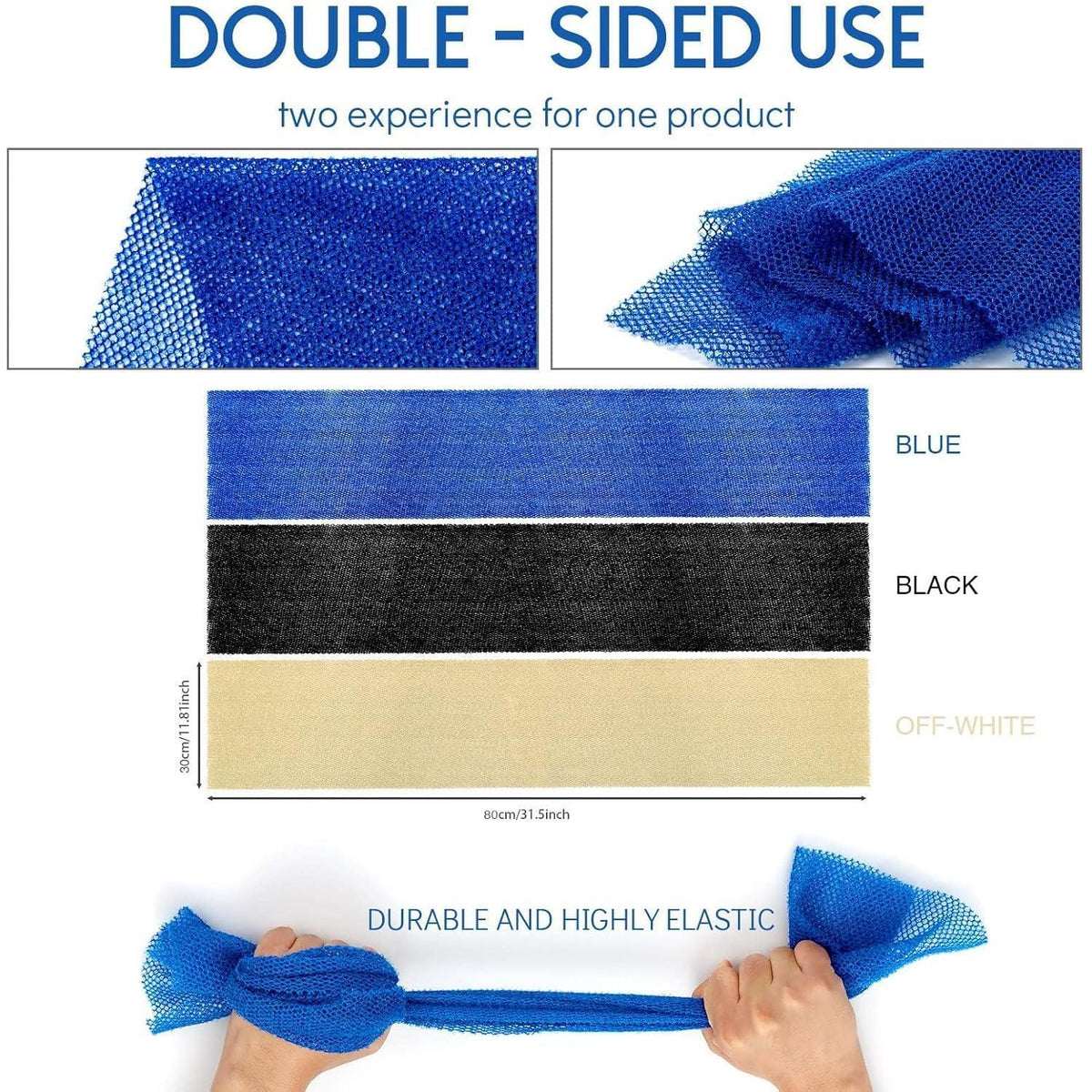 new-type nylon material that is sturdy, elastic, and soap-lathering