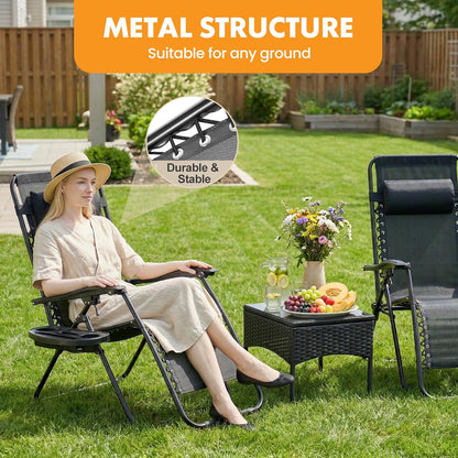 NEWBULIG Adjustable Zero Gravity Loungers, Set of 2 – Pressure-Relieving Patio Chairs for Joint-Friendly Outdoor Relaxation