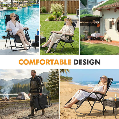 NEWBULIG Adjustable Zero Gravity Loungers, Set of 2 – Pressure-Relieving Patio Chairs for Joint-Friendly Outdoor Relaxation