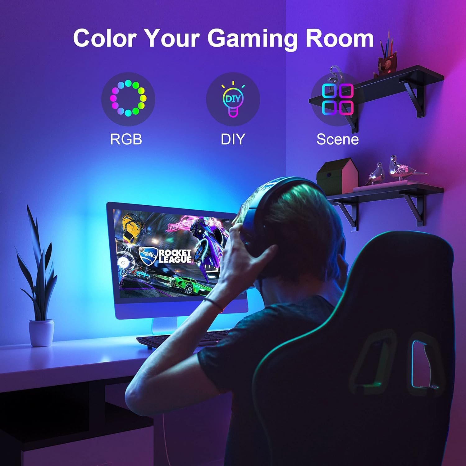 Nexillumi LED TV Backlight – Child-Safe 5V USB Lighting for Kids Room and Playroom Decor
