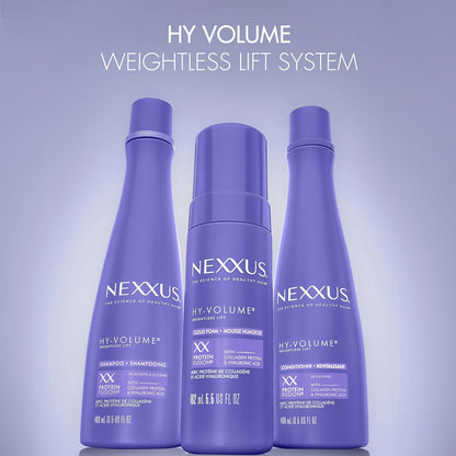 Nexxus Hy-Volume Cloud Foam Hair Foam – Elevated Vanity Essential for Humidity-Proof Volume, Professional Volumizing Foam 5.5 fl oz