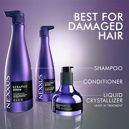 Nexxus Keraphix Keratin Therapy Conditioner – Nightly Hair Recovery Ritual for Damaged Strands