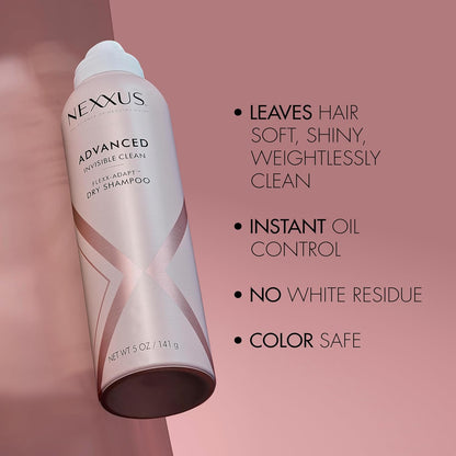 Nexxus Refreshing Dry Shampoo – Mindful Hair Ritual for Oily Roots, Protein-Infused Invisible Mist, 5 oz