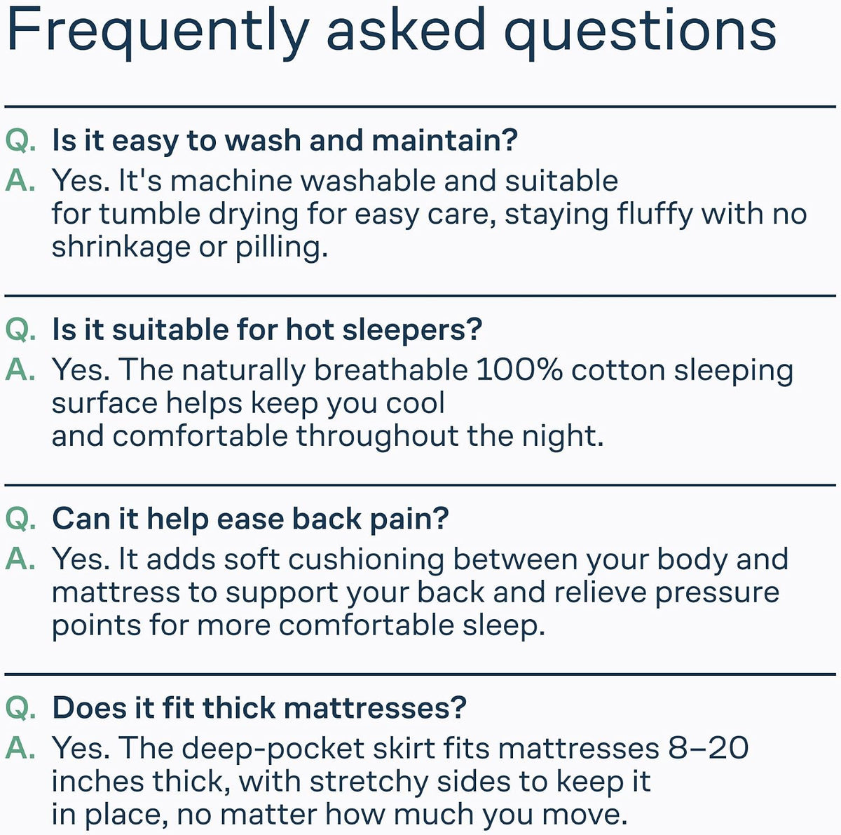 Niagara Sleep Solution 100% Cotton Mattress Pad, Comfort-Focused Birthday Gift for Mom