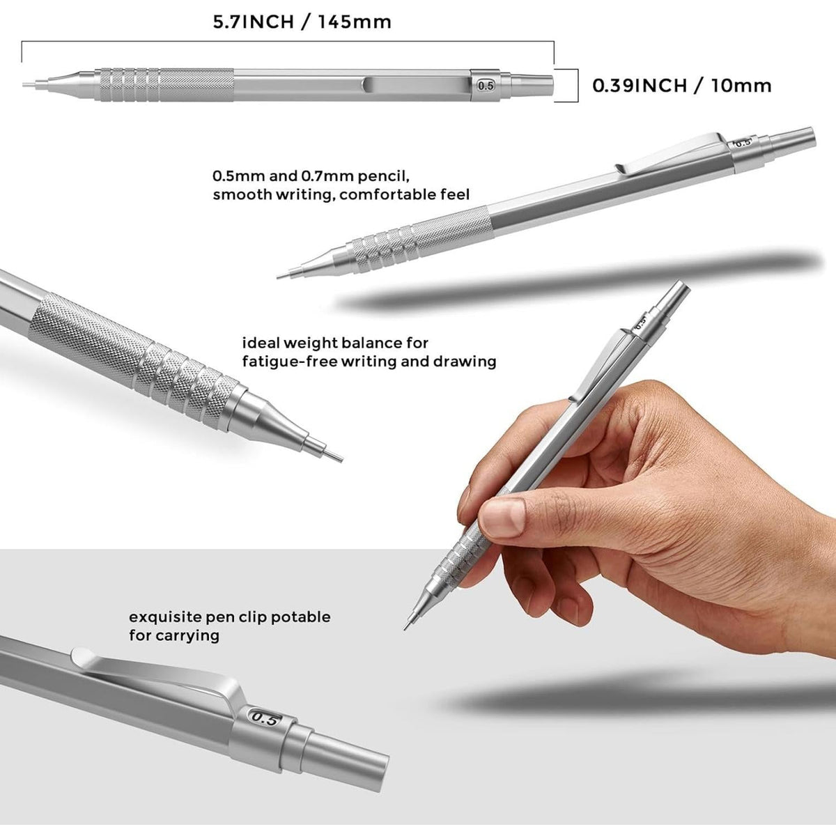Nicpro 2-Pack Hexagonal Drafting Pencil with Case – Practical Back-to-School Gift for Teen Artists and Budding Engineers