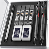 Nicpro 2-Pack Hexagonal Drafting Pencil with Case – Practical Back-to-School Gift for Teen Artists and Budding Engineers