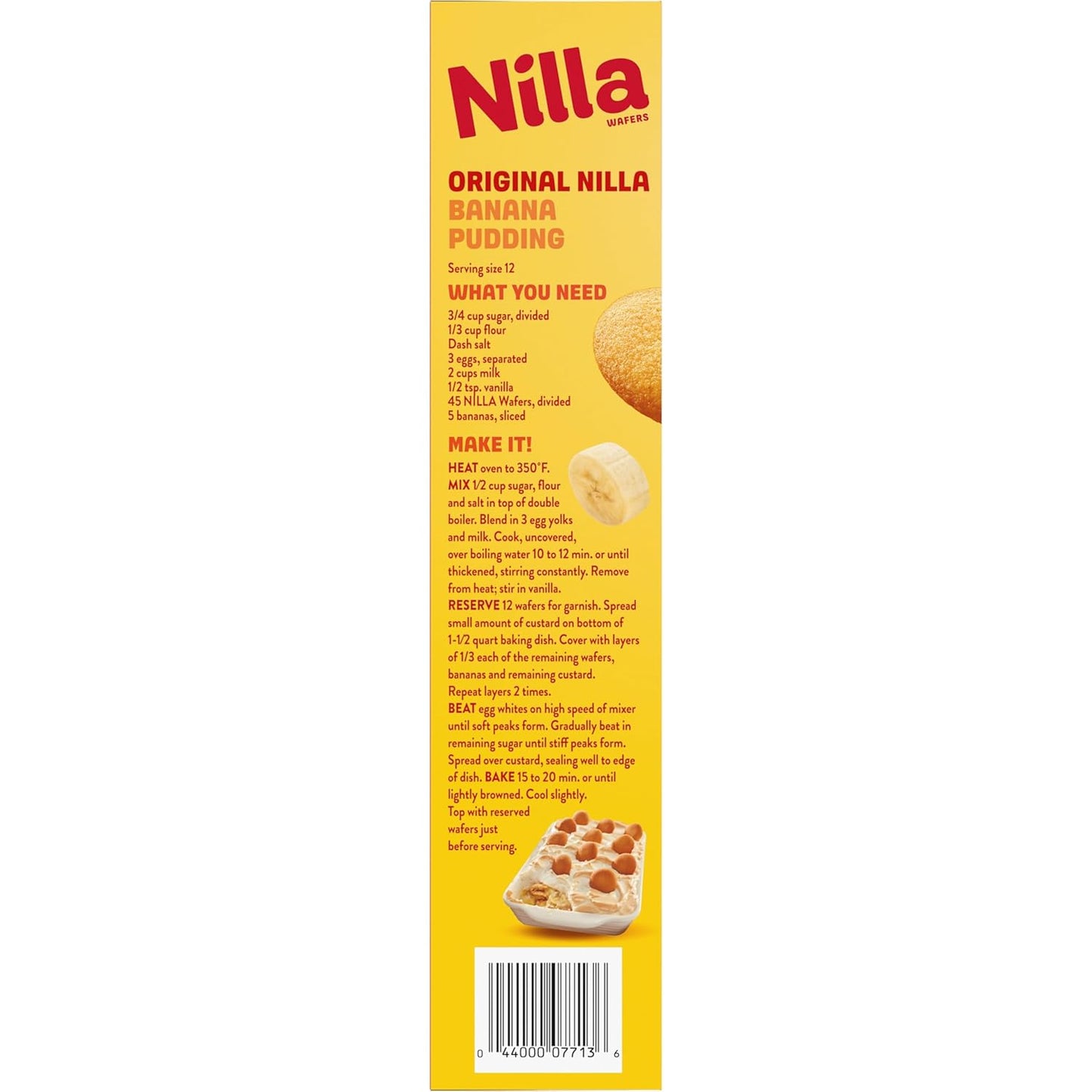 NILLA Wafers Cookies, Vanilla Wafers Lunchbox Snack for Children, Crispy Vanilla Wafers for Kid-Friendly Dessert Cups