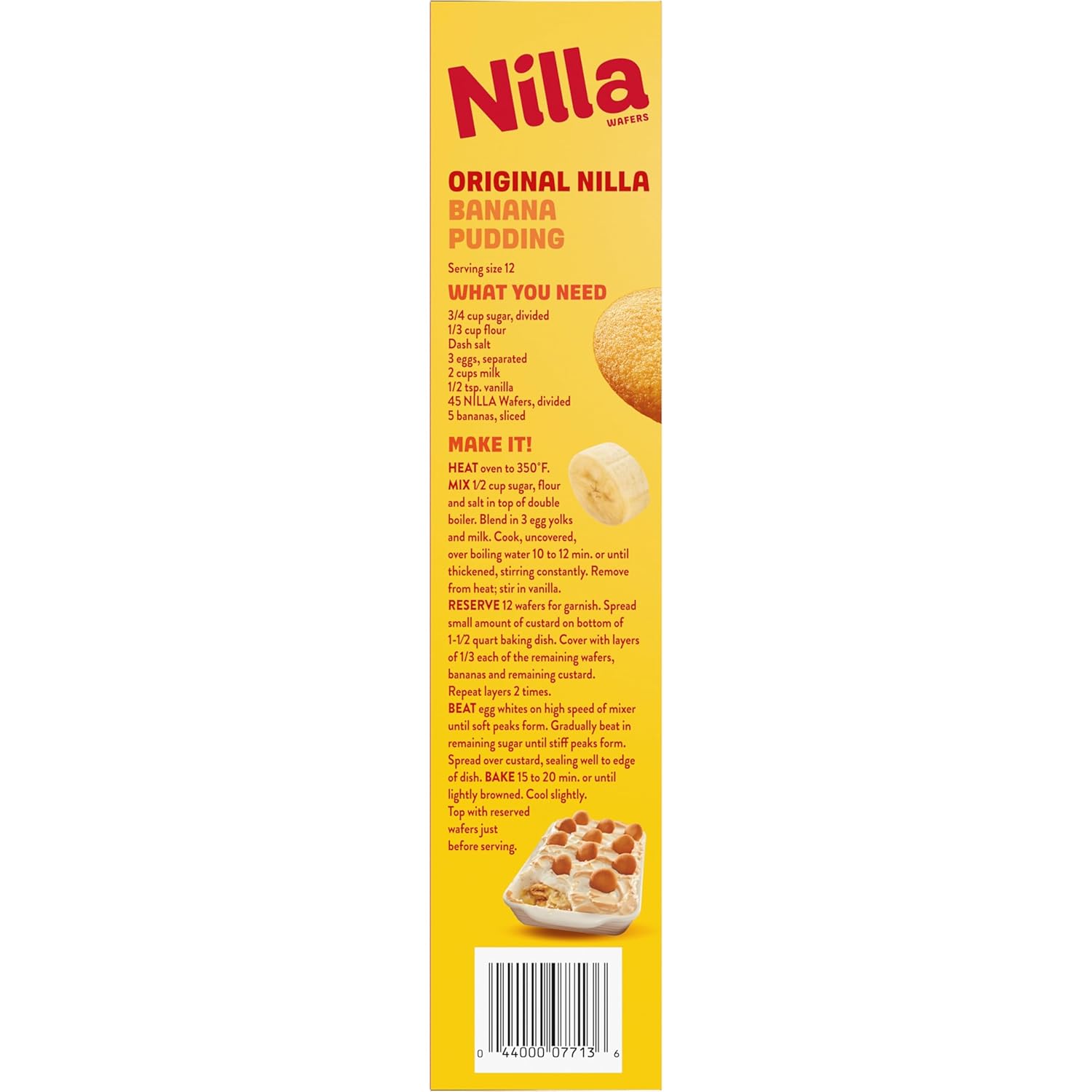 NILLA Wafers Cookies, Vanilla Wafers Lunchbox Snack for Children, Crispy Vanilla Wafers for Kid-Friendly Dessert Cups
