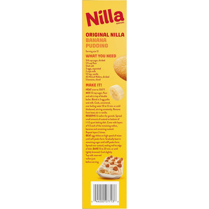 NILLA Wafers Cookies, Vanilla Wafers Lunchbox Snack for Children, Crispy Vanilla Wafers for Kid-Friendly Dessert Cups