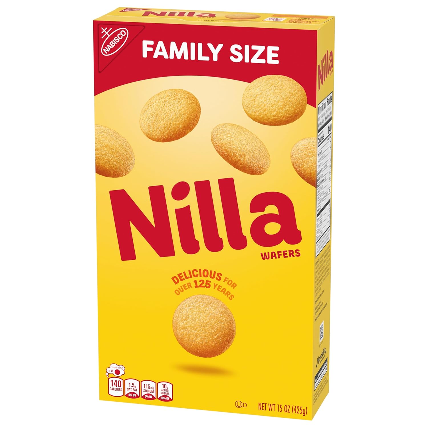 NILLA Wafers Cookies, Vanilla Wafers Lunchbox Snack for Children, Crispy Vanilla Wafers for Kid-Friendly Dessert Cups