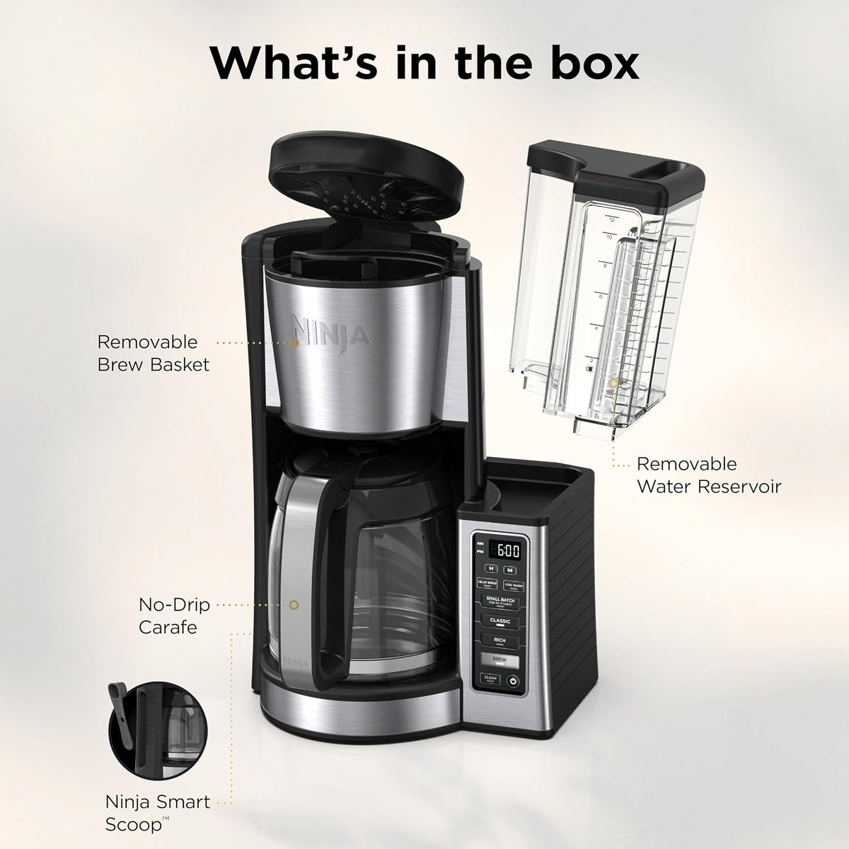 Ninja Fresh Brew Coffee Maker – Auto Drip 12-Cup Coffeemaker with Hotter Brewing Technology for Safe Everyday Use