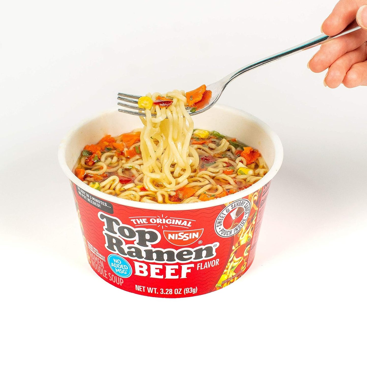 Nissin Top Ramen Bowl – Fast 3-Minute Work Break Meal Between Meetings, Chicken Noodle Pack of 6