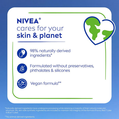 NIVEA 3-in-1 Lip Care Stick – Bedtime Wind-Down Ritual with Vitamins C and E, Subtle Burgundy Tint
