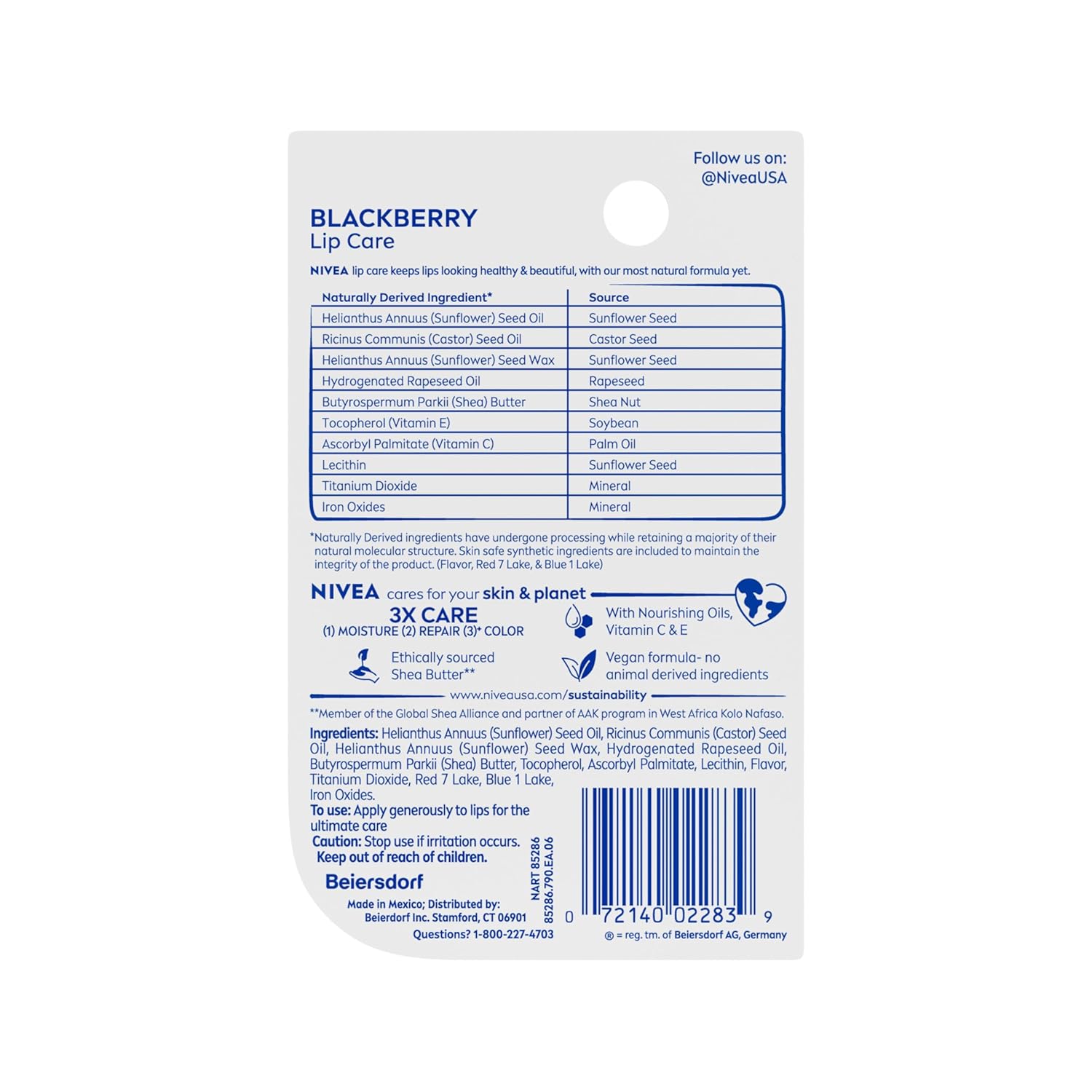 NIVEA 3-in-1 Lip Care Stick – Bedtime Wind-Down Ritual with Vitamins C and E, Subtle Burgundy Tint