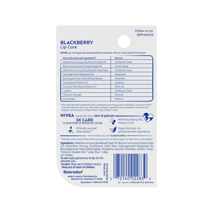 NIVEA 3-in-1 Lip Care Stick – Bedtime Wind-Down Ritual with Vitamins C and E, Subtle Burgundy Tint