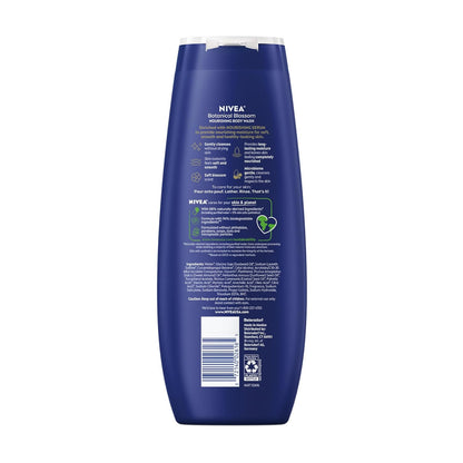 NIVEA Botanical Blossom Body Wash for Her – Microplastic Free Body Wash with Microbiome Gentle Formula, Safe Post Workout Shower for Sensitive Skin